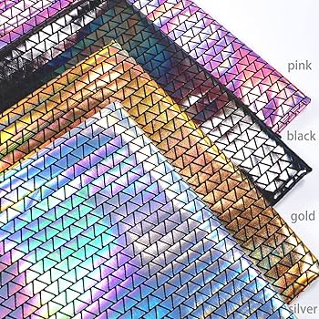 Amazon.com: Hologram Metallic Foil Stretch Fabric Triangle